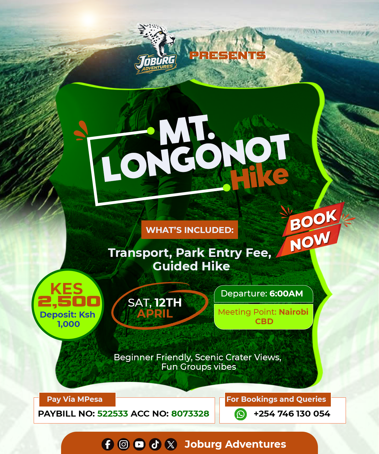 Mt Longonot Hike - Joburg Adventures Design
